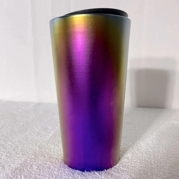 Starbucks 12 Oz Oil Slick Multi Color Rainbow Ceramic Cup With Lid 2022 - Picture 6 of 12
